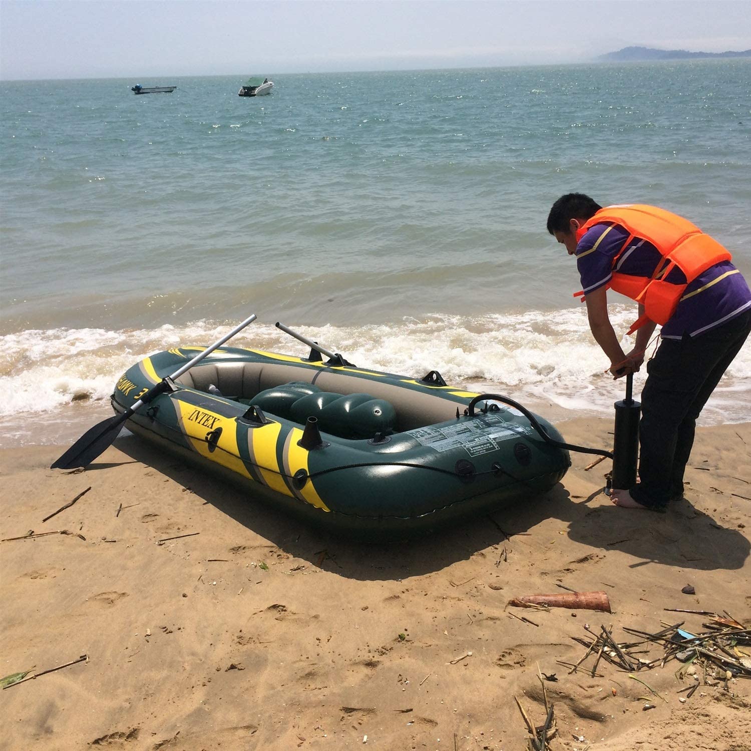 1165417 Inch Kayak Rubber Boat Inflatable Thickened Fishing Boat Load Capacity 200Kg High Power Inflatable
