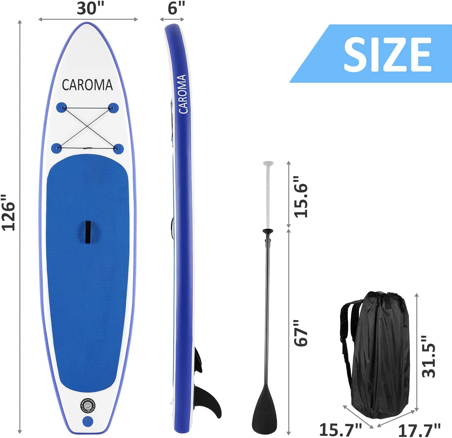10U20186U2018U2019Long Inflatable Stand Paddle Board Premium 39 39 Isup Backpack Non Slip Deck Leash Adjustable