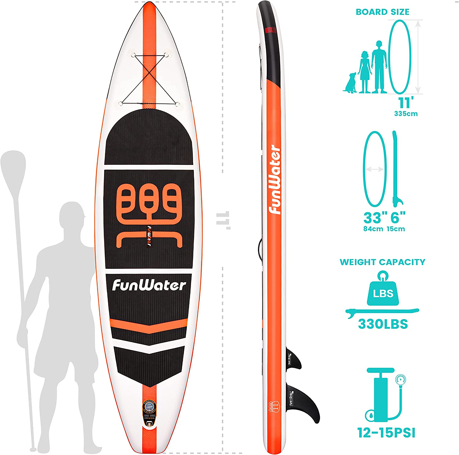 Light 20 4Lbs Inflatable Paddleboard Isup Accessories Fins Adjustable Paddle Pump Backpack Leash Waterproof Phone-1