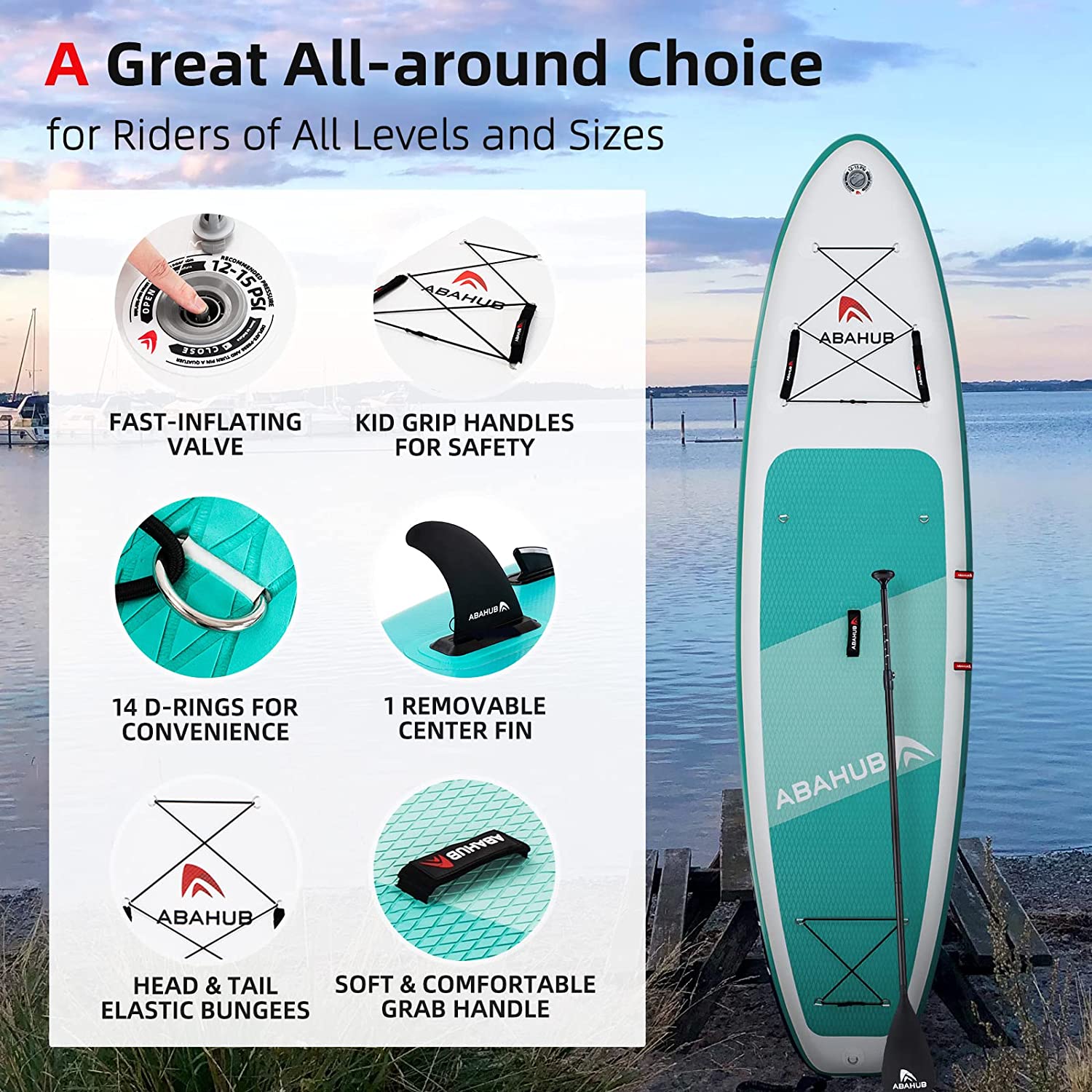 31 39 39 34 Isup Standup Paddleboard Adjustable Piece Sup Paddle Kayak Seat Yoga Paddle-1